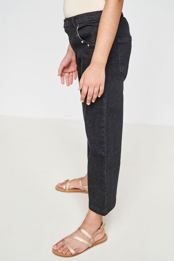 Blue Solid Straight Bottom, Black, image 3